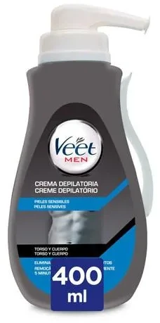 Veet Depilatory Shower Cream Depiliacinis kremas vyrams, 400 ml