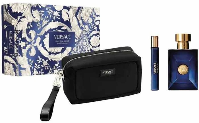 Versace Dylan Mėlyna Pour Homme rinkinys vyrams (EDT, 100 ml + EDT, 10 ml + kosmetinė)