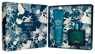 Kvepalų rinkinys vyrams Versace Eros (EDT, 100 ml + dušo želė, 150 ml + EDT, 5 ml)