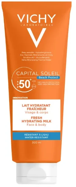 "Vichy Idéal Soleil" apsauginis veido ir kūno pienelis nuo saulės Spf50 300ml