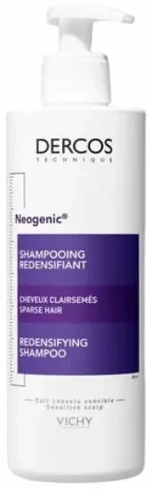 "Vichy Dercos Neogenic Redensifying Šampūnas" plaukų tankį atkuriantis šampūnas 400ml