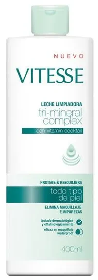 Vitesse Tri-Mineral Complex Leche Limpiadora, 400 ml