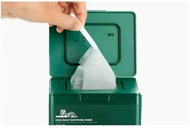 VT Cosmetics Cica Daily Soothing Mask raminamųjų lakštinių veido kaukių rinkinys, 30 vnt.