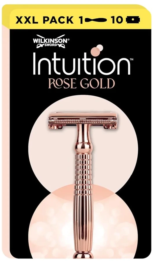 Wilkinson Sword Intuition Double Edge Rose Gold (skustuvas) + 10 peiliukų
