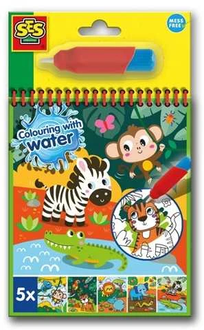 SES Creative - Spalvinimas vandeniu - Safari spalvinimo knygelė - (S00131)
