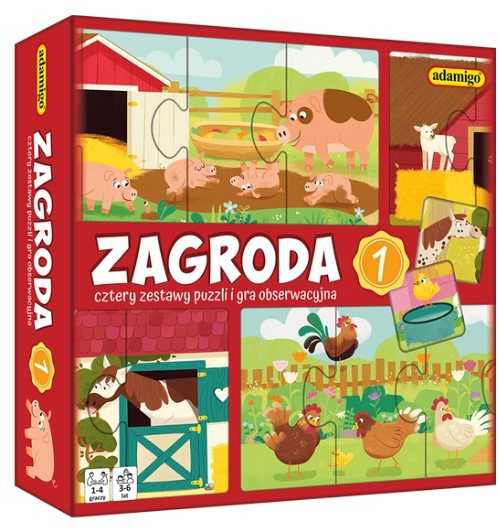 Dėlionė Adamigo Zagroda 1 puzzle obserwacyjne 08001