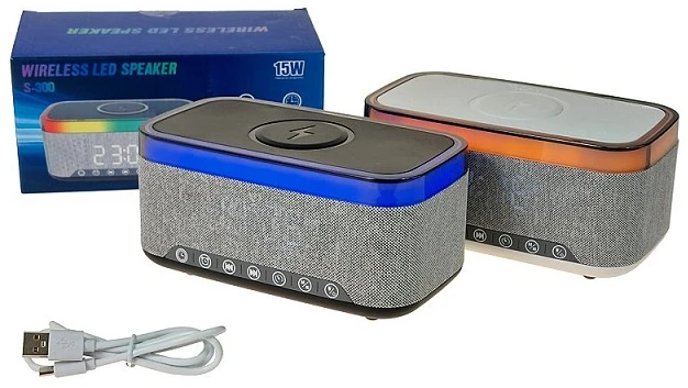 Radijo žadintuvas Adar Garsiakalbis su zegarem, radio, budzik USB 15W EDUKAMP