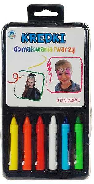 Kredki do malowania twarzy Adar 6 vnt.