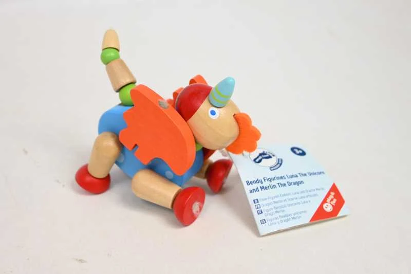Almarina Maža pėda medinė figūrėlė Merlin Dragon 8 cm