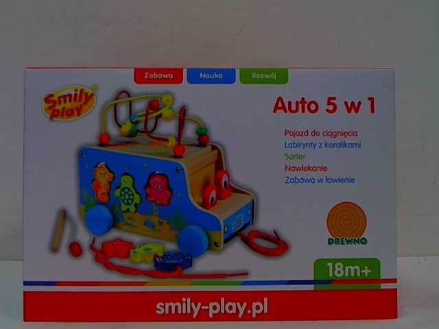 Anek Smily Play Smily Play Drewniane Auto 5w1 Sorter do Ciągnięcia universalus