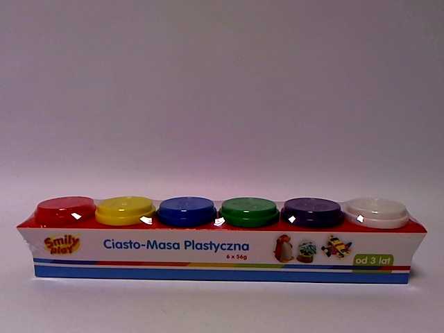 Plastikinė masė 6 spalvos 56 g SMILY PLAY 83350 AN