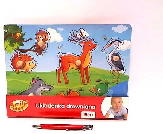 SMILY PLAY SPW83611 medinė dėlionė miško gyvūnai