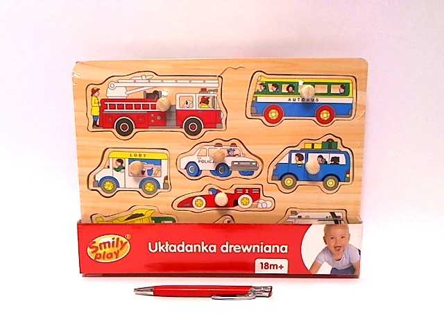 SMILY PLAY SPW83612 Medinės dėlionės transporto priemonės