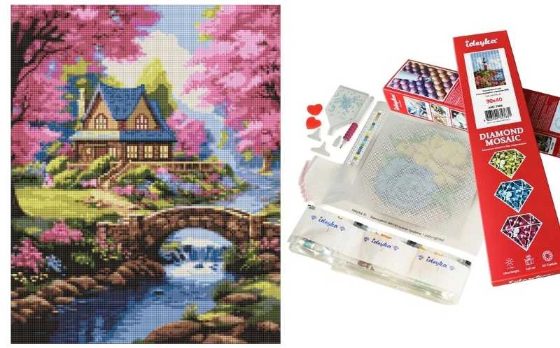 Art Active Norimpex Diamond Mosaic - Namas gėlėmis 40x50cm