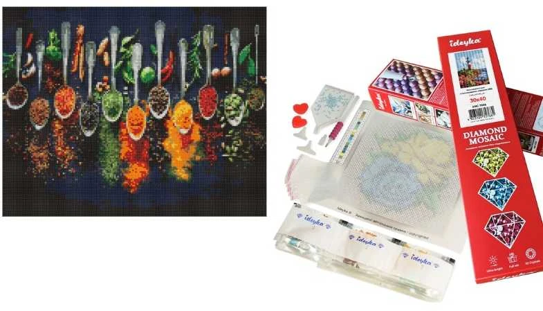 Art Active Norimpex Deimantinė mozaika – Pasaulio prieskoniai 40x50cm