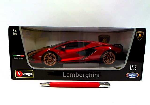 Bburago Lamborghini Sian FKP 37 Raudona 1:18 BBURAGO