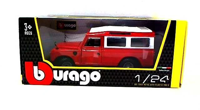 BBURAGO 1:24 automobilių modelis Land Rover Series II, 18-22063