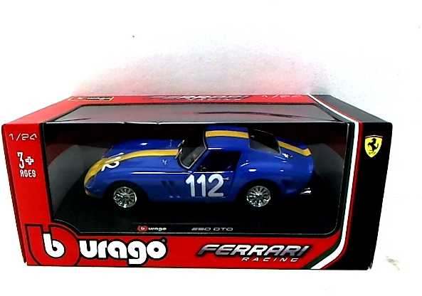 Bburago Model samochodu18-26305 Ferrari 250 GTO 1:24 mėlyna / geltona