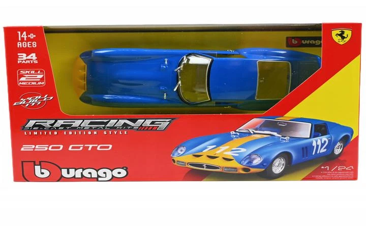 Bburago BBU 1:24 Ferrari Racing 250 GTO Mėlyna 26585