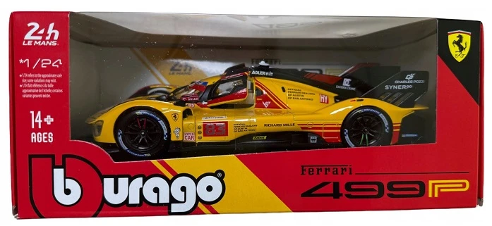 Bburago BBU 1:24 Ferrari Racing 499P Le Mans Yellow83 26313