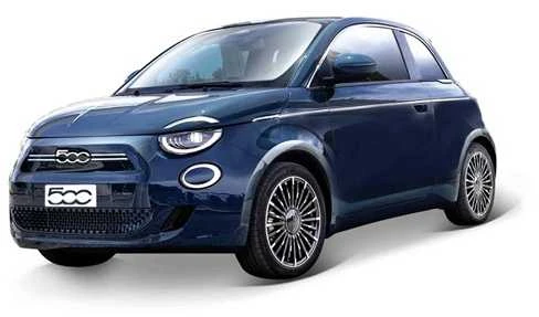 BBURAGO metal. 1:24, Fiat 500 E 2023 mėl.