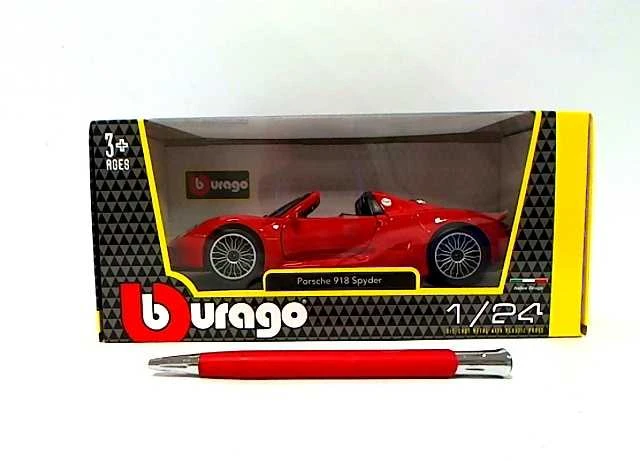 Bburago BBU 1:24 Porsche 918 Spyder raudonas 21076RD 02733