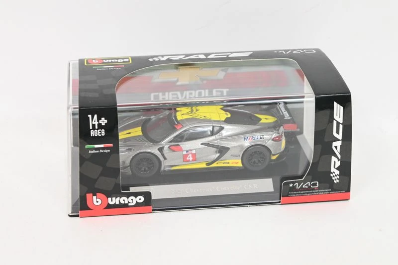 „Bburago Race 2020 Chevrolet Corvette C8R Geltona BBURAGO“.