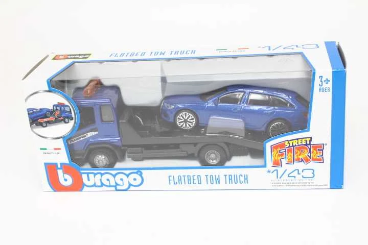 Bburago Metalinis modelis Automobilis evakuatorius Street Fire Flatbed