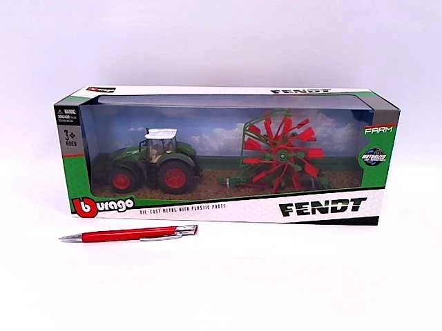 Bburago BBU Fendt 1050 Vario su sūkurine grėbliu 10cm 31665