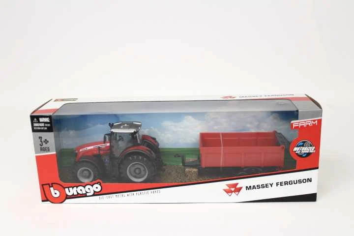 Bburago BBU Massey Ferguson 8740S su priekaba 31662