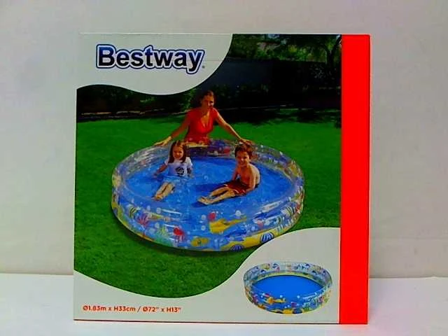 Bestway® vaikiškas pripučiamas baseinas Deep Dive Ø 183 x 33 cm, apvalus