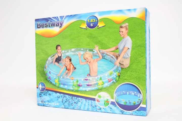 Bestway® vaikiškas pripučiamas baseinas Deep Dive Ø 183 x 33 cm, apvalus