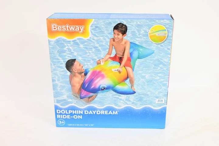 Pripučiamas Vanduo čiužinys COLORFUL DELPHIN 168 x 66 cm 41541 Bestway