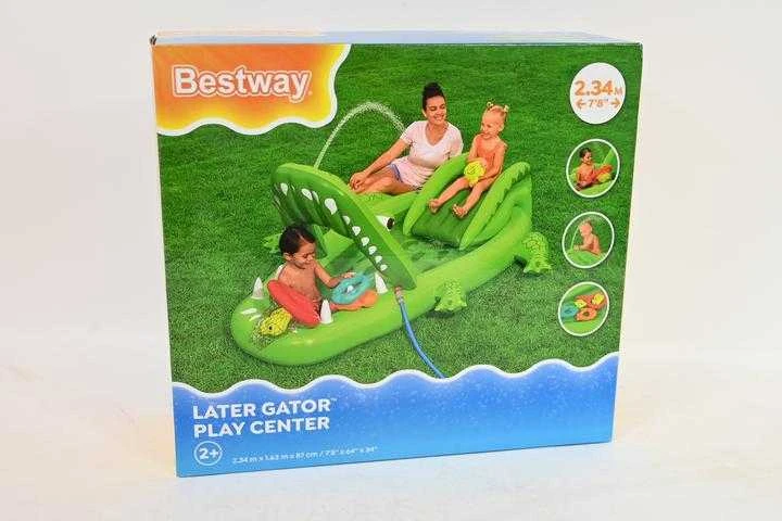 Bestway Vanduo žaidimų aikštelė KROKODILAS 234x163x87cm + Čiuožykla ir priedai 53169