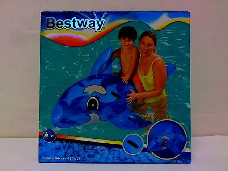 BESTWAY pripučiamas banginis 1.57m x 94cm rožinis/mėlynas, asort., 41037