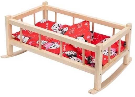 Tupiko Ks Bolster Pillow Dolls Medinis lopšys (vidutinis) Natūrali mediena
