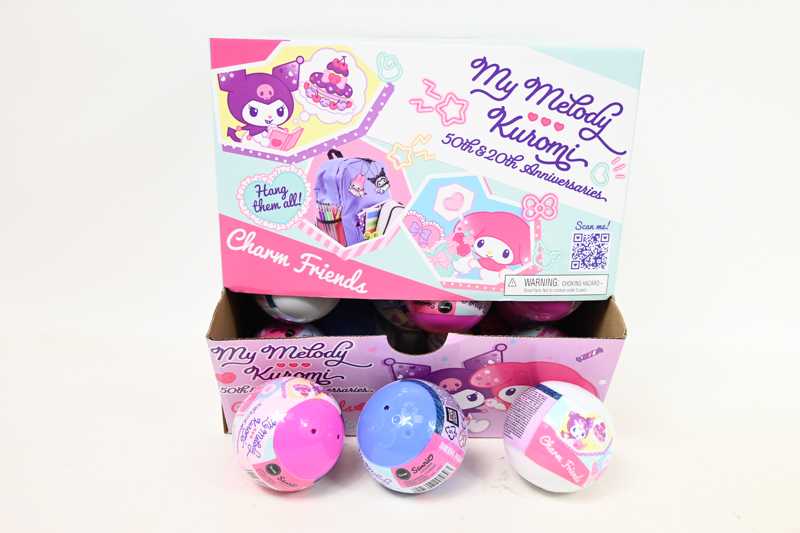 GbEye Branded Toys *****HELLO KITTY C kula 65mm Kuromi_Melody 05893