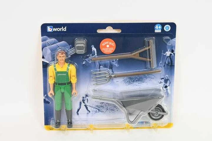 BRUDER priedas - sodininko figūrėlė su karučiu 62610