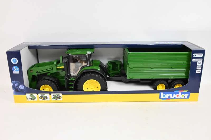 Traktorius su krautuvu ir priekaba Bruder 03155 John Deere 7R 350