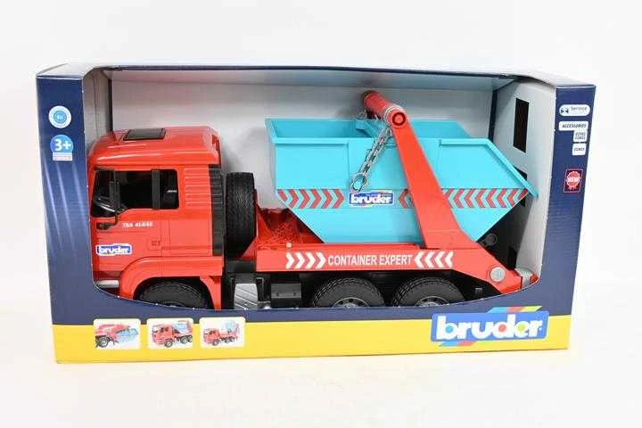 BRUDER konteinerių sunkvežimis MAN TGA Skip Container Truck, 02741