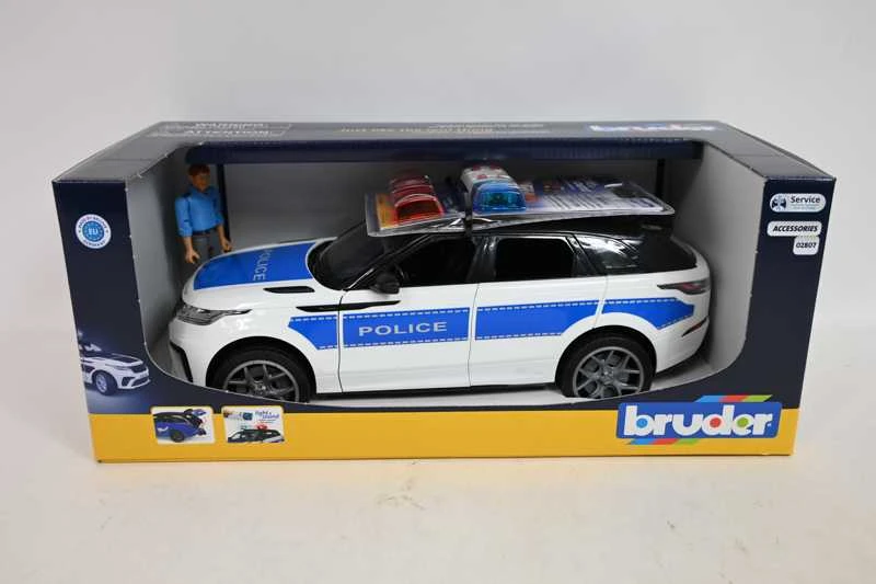 Policijos visureigis Bruder Range Rover Velar su figūrėle