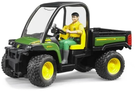 BRUDER mažas traktorius John Deere Gator XUV 855D su vairuotoju, 02490