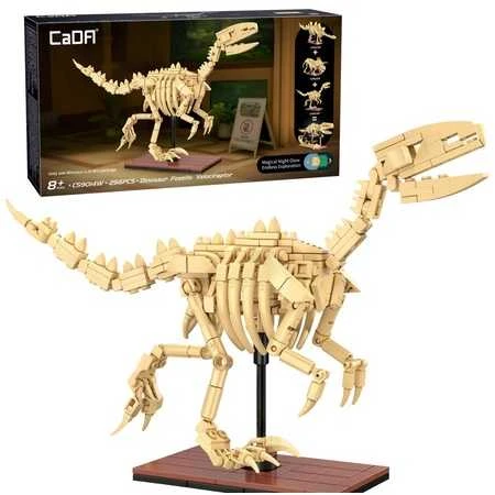 CaDA dinozaurų fosilijų dinozauro skeleto rinkinys: Velociraptor 256 dalys