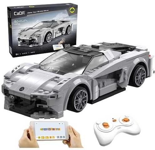 CaDA Building Blocks Remote Control Automobilis Patvarus Važiuoklė Automobilis 20 cm rutulinis Lotus Evija RC Dual Mode 308 dalys