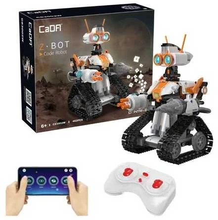 Rinkinys CaDA statybiniai blokai Nuotolinio valdymo Z.BOT kodo robotas RC programavimas Robotika LED šviesa 462 dalys