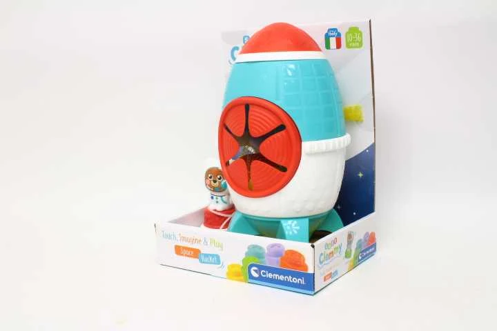 Clementoni sensorinis žaislas su kaladėlėmis "Space Rocket"