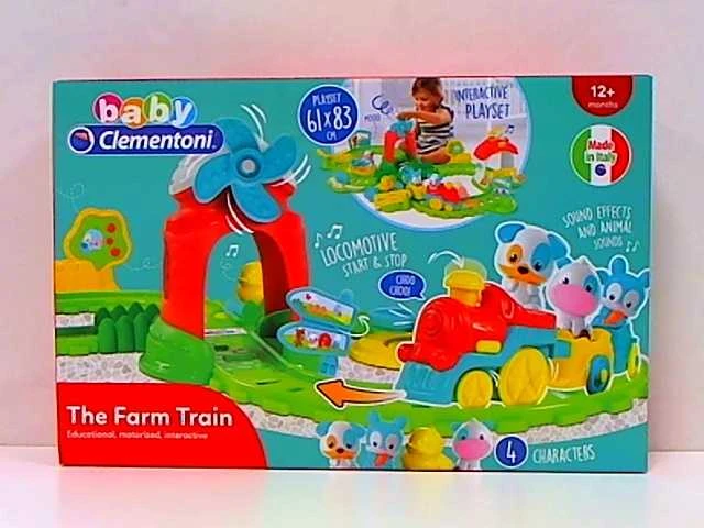 Traukinys su žaidimų rinkiniu fermos tema Clementoni