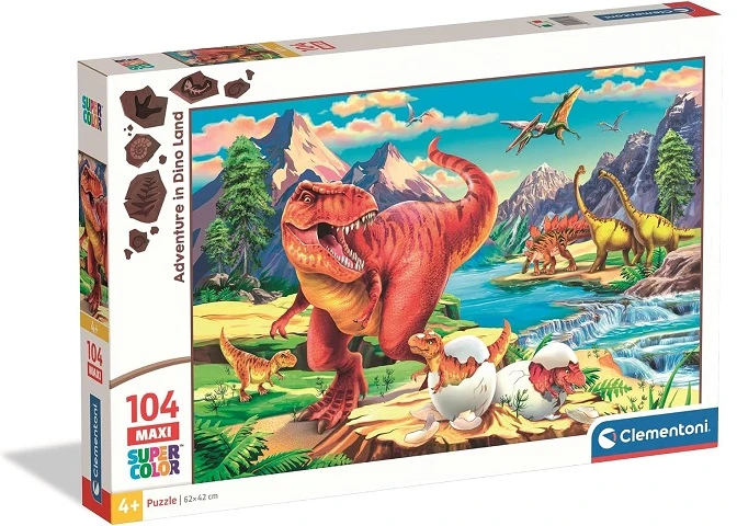 Clementoni Dėlionė 104 vnt. - Dinozaurai aprašymas - Prekės nuotrauka