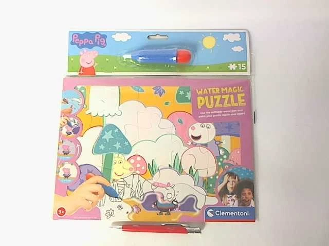Vandeniu spalvinama dėlionė CLEMENTONI WATER REVEAL PEPPA PIG 15 det. 22469