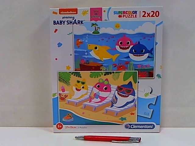 Dėlionė Clementoni Puzzle 2x20 dalys Super spalva Baby Shark